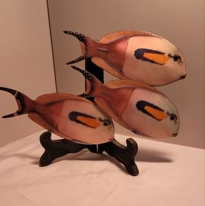 RARE FIND Vintage Bovano of Cheshire handcrafted enamel fish wall plaque